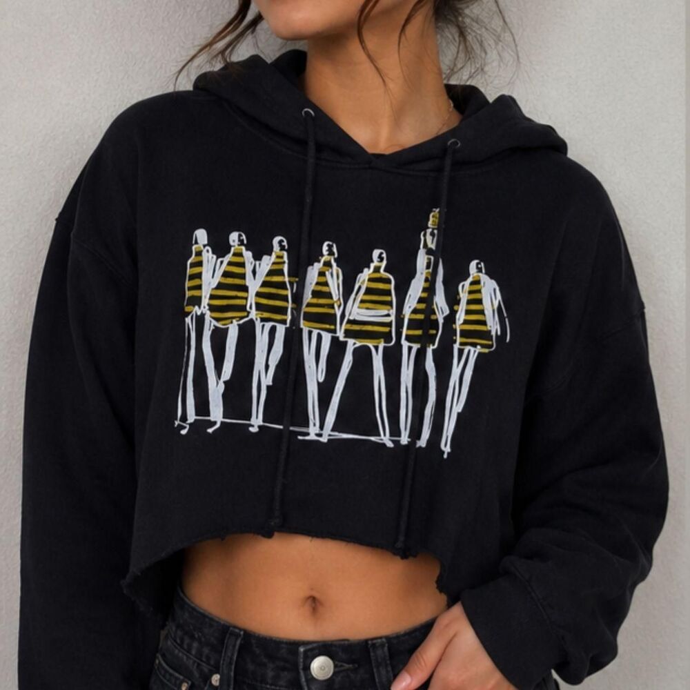 Junk-food Women's Black and Grey Hoodie
